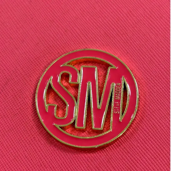 Steve Madden Pink Melodie Crossbody Bag Gold SM Logo Flap Messenger Purse 9"x7"‎ - Image 3