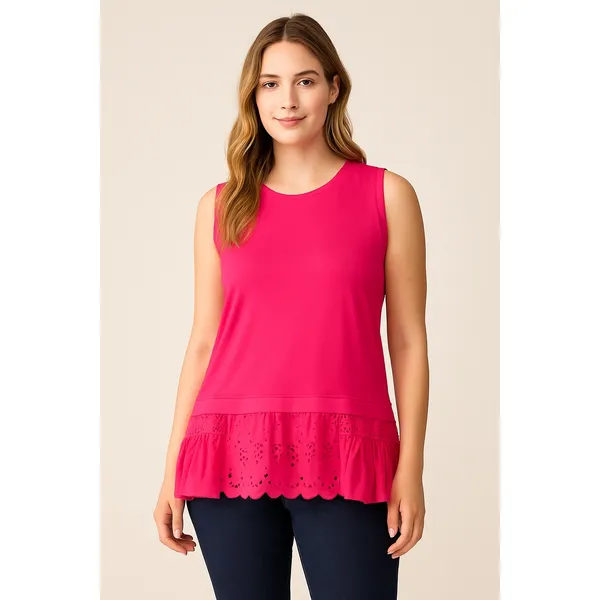 Anthro Tiny Women Sleeveless Top Medium Eyelet Ruffle Coquette‎ Balletcore Y2K - Image 12