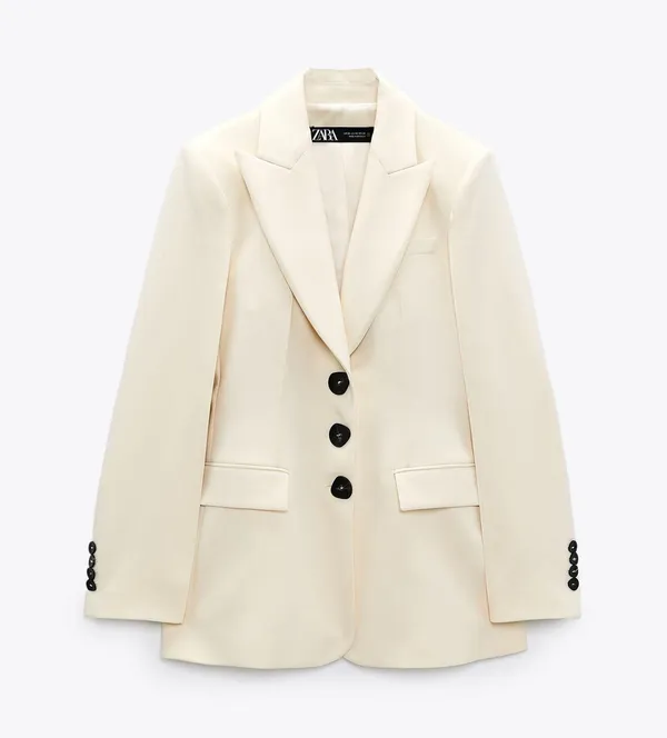 ZARA cream tailored blazer jacket nwt - Image 3