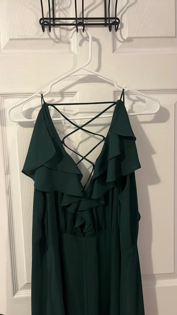 WAYF Emerald green bridesmaid dress - Image 4