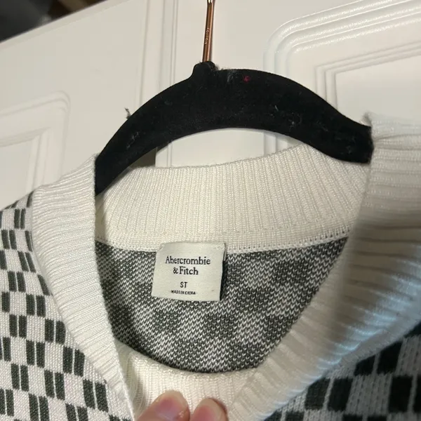 Abercrombie & Fitch Checkered Knit Sweater Mini Dress - Image 8