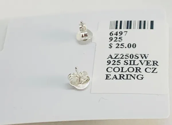 Sterling Silver 925 women girl birthstone stud earrings ❤️ 5mm Birthstone ❤️ aretes de mujer 5mm zirconia ta - Image 4