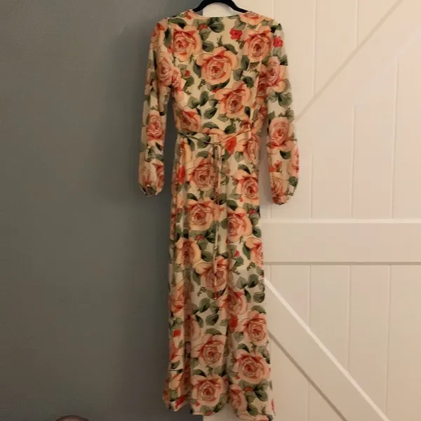 Bobeau Floral Print Maxi Wrap Dress Size XS - Image 5