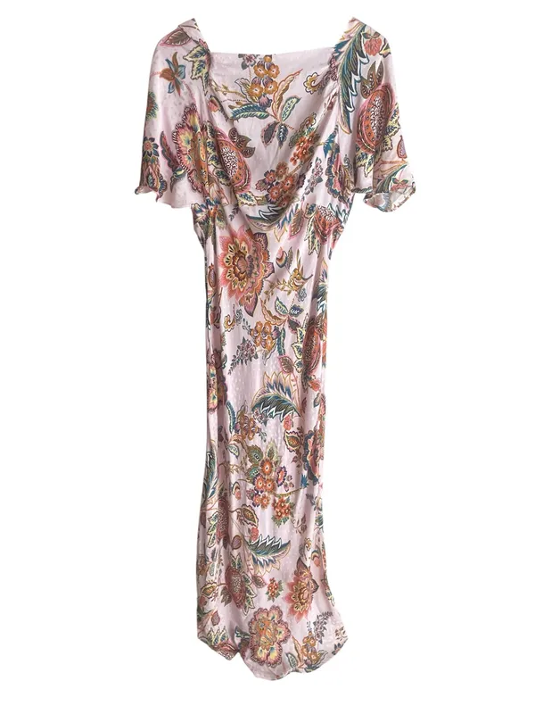 Kachel x Anthropologie Flutter-Sleeve Slip Dress Pink - Image 5