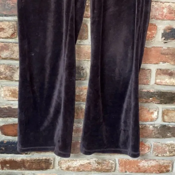 Westbound Brown Velour Flare Leg Track Sweat Pants Women's Size Medium - Image 3