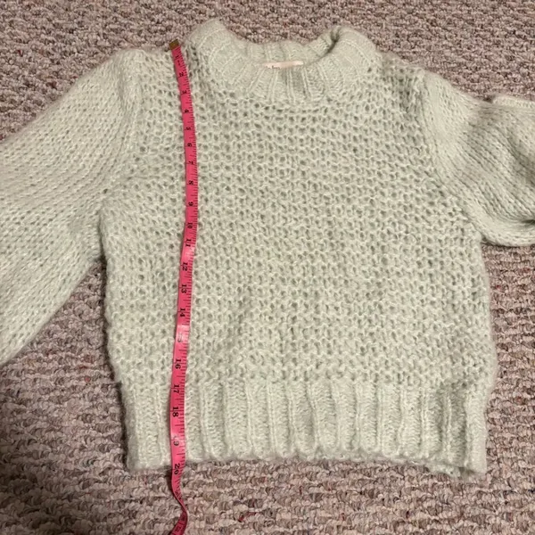 Aritzia Wilfred Le Fou Shimmy Sweater Ginger Mint Alpaca Wool Blend- Size Small - Image 10