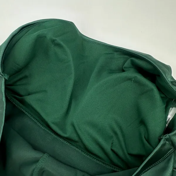 Emerald Sundae Dress One Shoulder Juniors L Green Satin Stretch Party NEW READ - Image 13