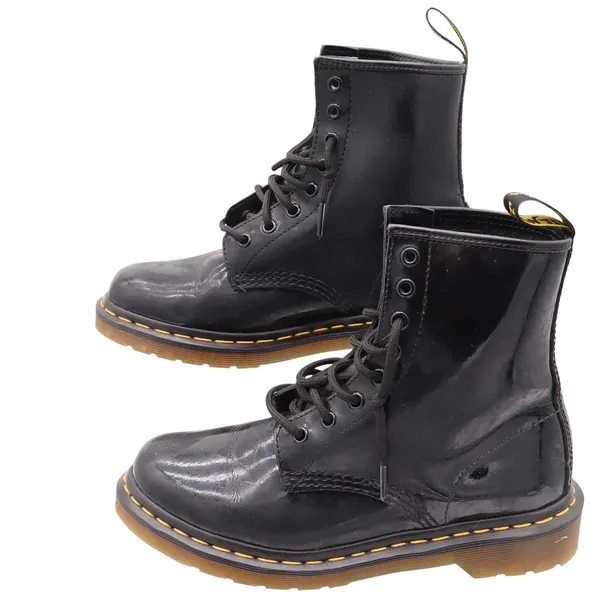 Dr. Martens 1460 Black Patent Leather 8-Eye Combat Boots US Women 7 - Image 2
