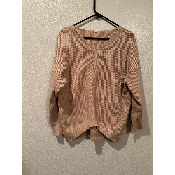 Shein light weight Tan V-neck sweater sz XL - Image 2