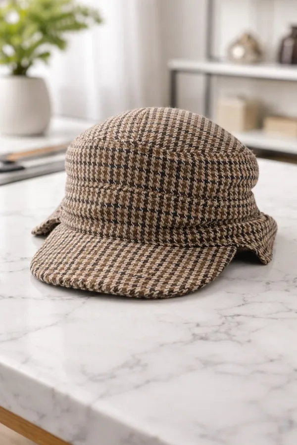 goorin bros. vintage style plaid trapper hat - wool blend - size m - Image 2