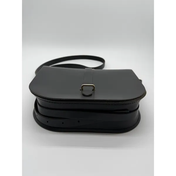 The Cambridge Satchel Company Saddle Bag Women Small Black Leather Crossbody - Image 9