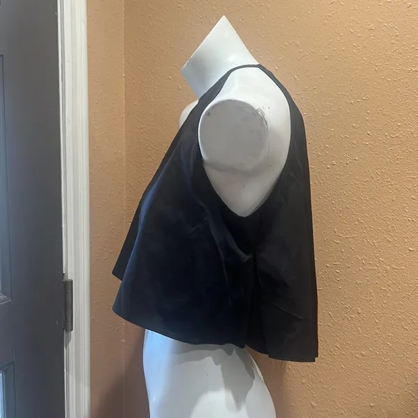 Zara black crop top blouse - Image 3