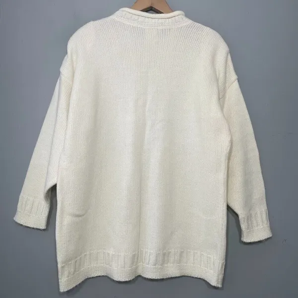 Vintage Cape Cod Plus Size 18W Creamy White Sweater Cottagcore 90s Butter Mom - Image 6