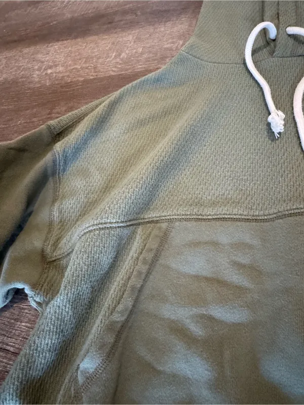Aerie Sage Green Hooded Pullover Sweatshirt - Image 2