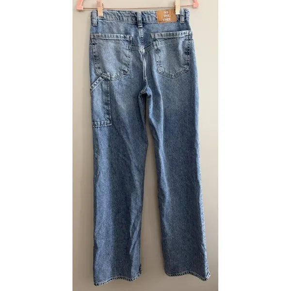 Free‎ People We The Free Tinsley Baggy High Rise Straight Leg Jeans Women's 24 - Image 2