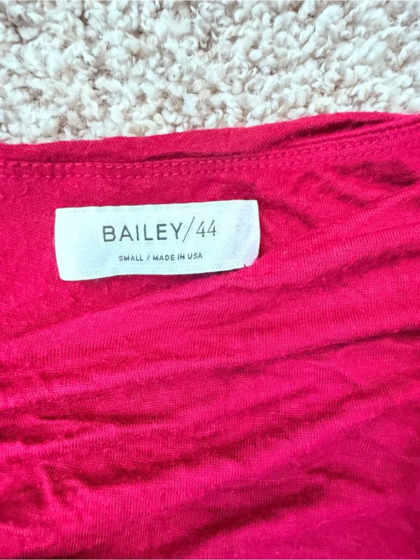 Bailey 44 Red Ruched Draped Knotted Twisted Sleeveless Stretch Off Shoulder Top - Image 4