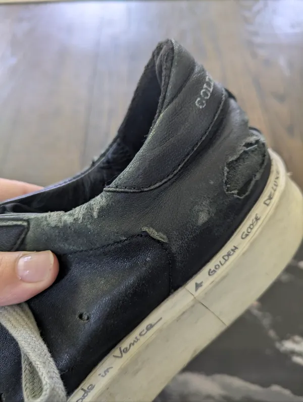 Golden Goose Deluxe Brand Hi Star Black Leather Low Top Sneakers Size 36 - Image 14