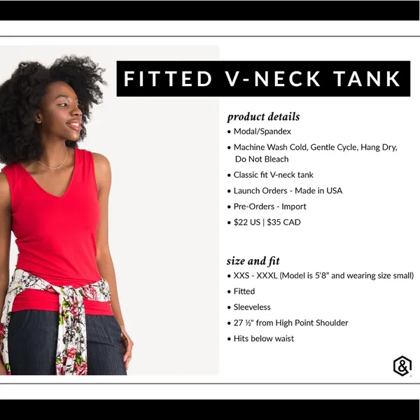Agnes and Dora V Neck Tank - Image 4