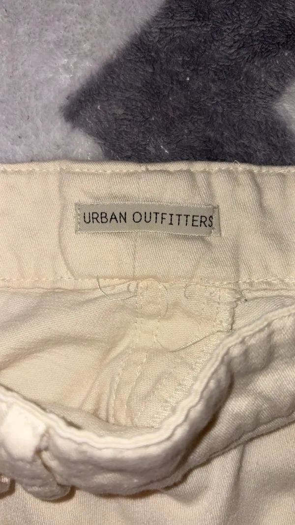 Urban Outfitters Cream Button Fly High Rise Pants - Image 4