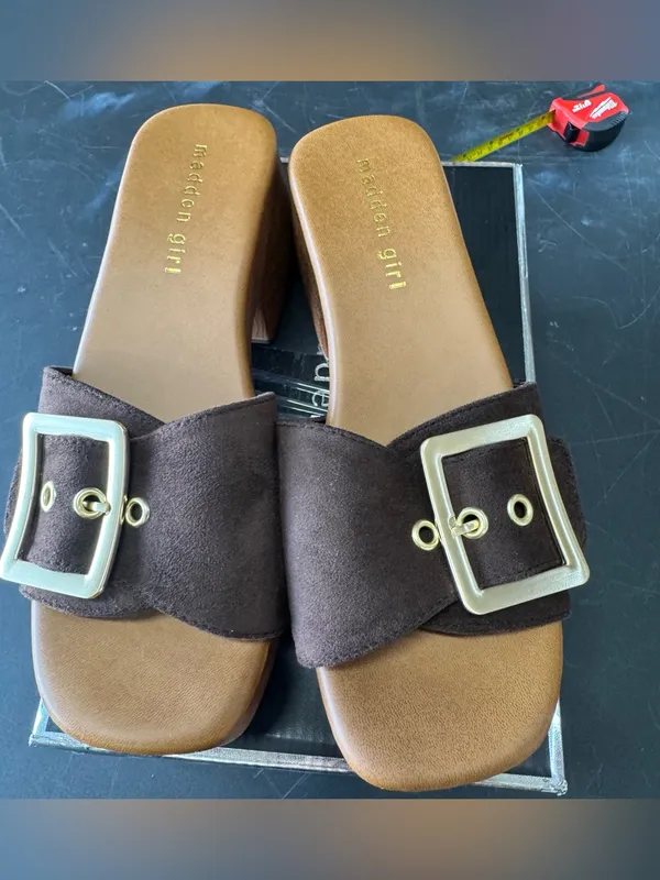 Madden Girl Woodland Platform Sandals Size 7 New - Image 4