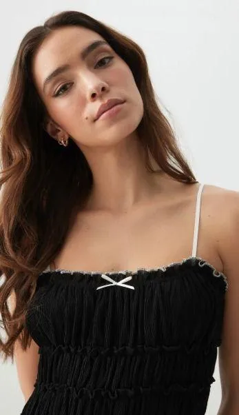 Chiffon Tiered Mini Dress babydoll - Image 2