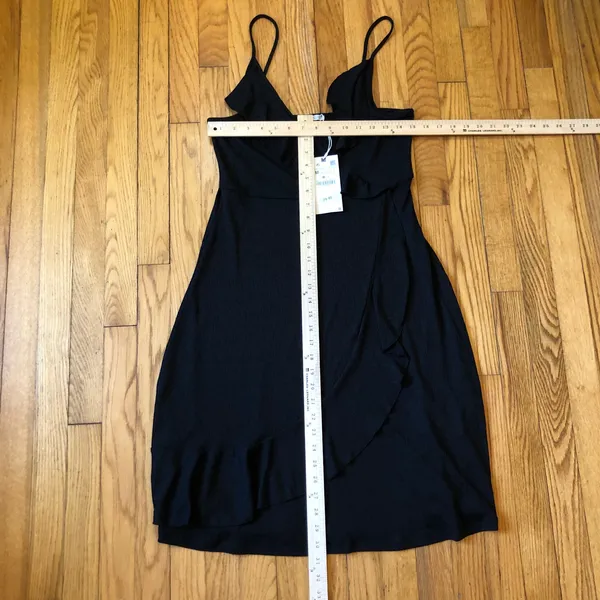 Zara NWT Women's Black Empire Waist Spaghetti Strap V-Neck Sundress Size M - Image 7