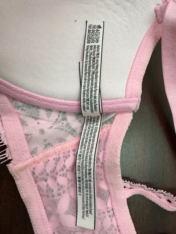 Victoria’s Secret Dream Angels Pink Lace lined Demi Bra 32DDD - Image 8