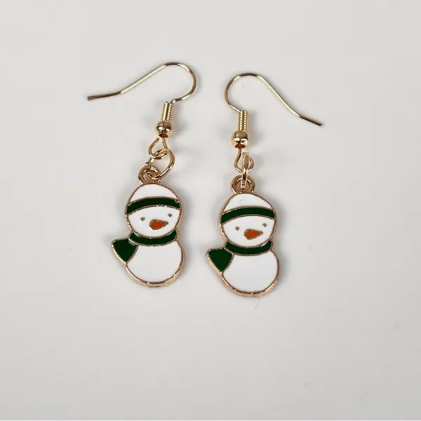 3 Pairs of Christmas Hook Earrings, Wreath, Santa Claus, New! - Image 3