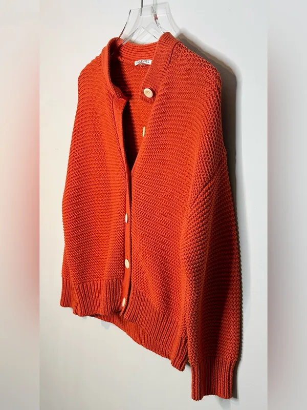 Alex Mill Nico Orange Paprika Button Up Cardigan Sweater Top - Image 7