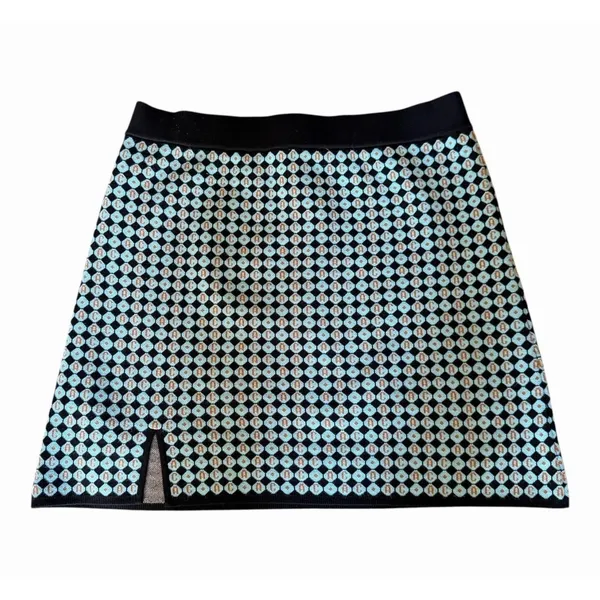 Alexa Chung for Opening Ceremony Blue Black Orange Geometric Print Mini Skirt - Image 3