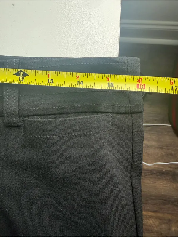 Classic Black Wide Leg Crop Dress Pants - Image 6