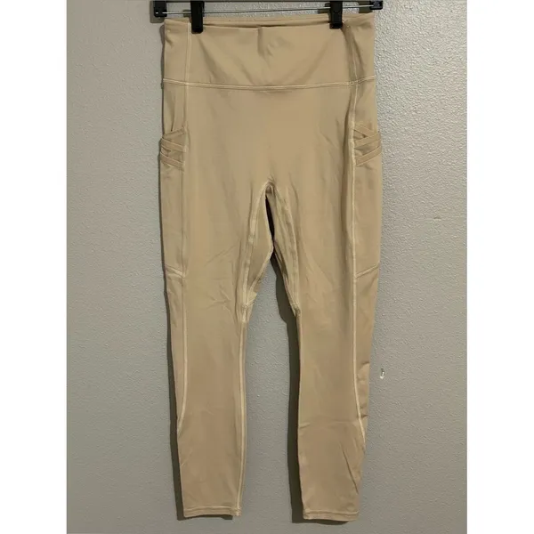 Fabletics Motion 365 Neutral Nude Mesh Pocket 7/8 Leggings Women’s Size Medium - Image 2