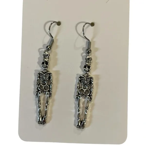 NWT 3 for $20 Silver Skeleton Dangle Fashion Pierced Earrings “you pick 3”‎ - Image 4