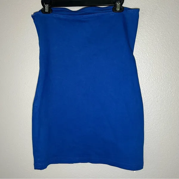NEW ZARA blue bandeau denim strapless mini dress women’s size medium - Image 5