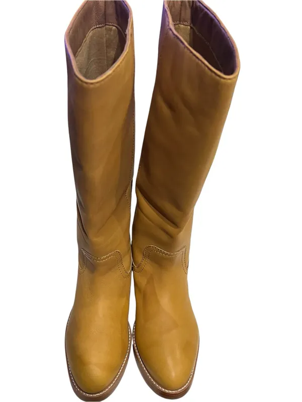 Frye Women’s Camryn Tall Campus Boots Size 9.5 M Banana Leather - Image 2