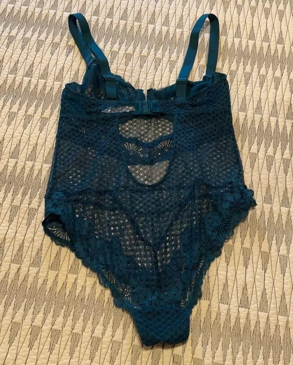 Target Auden green lace underwire bodysuit S - Image 5