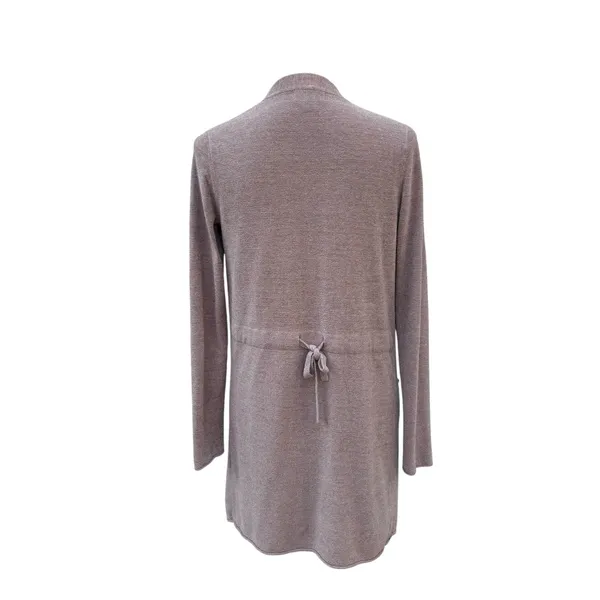Barefoot Dreams‎ Santa Monica Long Cardigan CozyChic Ultra Lite Sz XS Mauve - Image 5