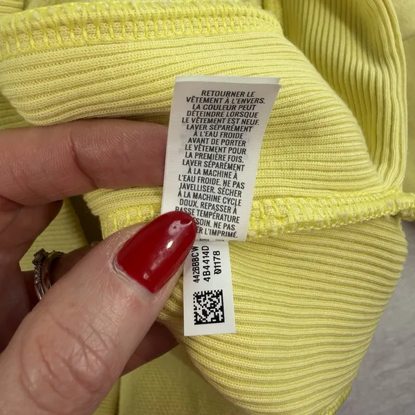 Aerie L Large Good Vibes Oversized Sweatshirt Tunic Long Sleeve Crew Neck Yellow - Image 8