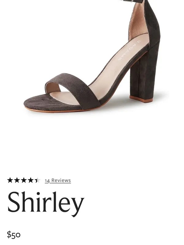 J. Adams Shirley Grey Suede Block Heel Sandals - Image 2