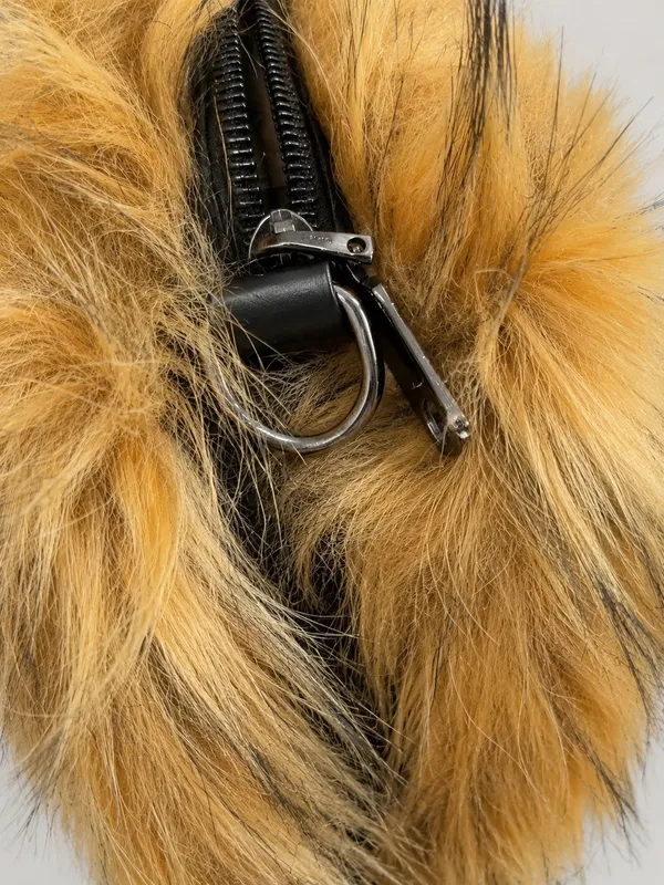 Anthropologie Mini Faux Fur Tote Plush Fuzzy Crossbody Shoulder Statement Bag - Image 3