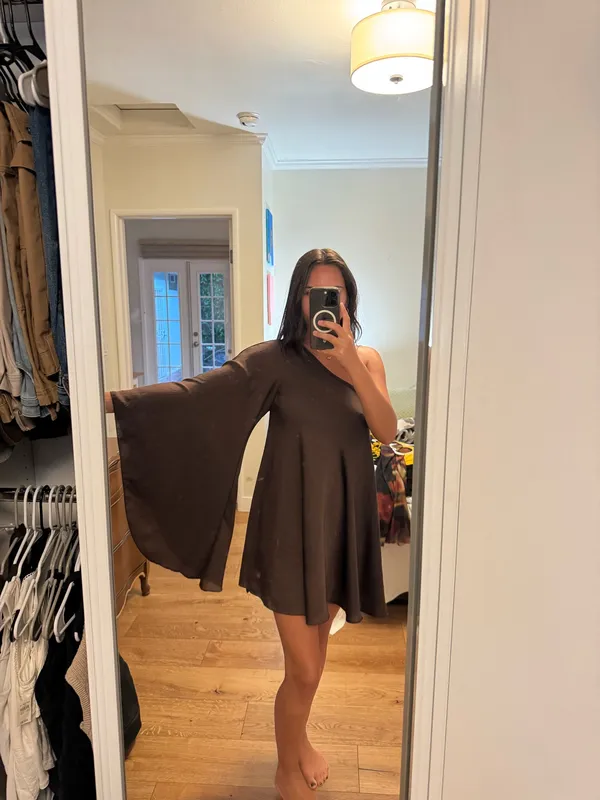 Off the shoulder dress Brown - Image 2