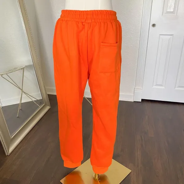 NWT Bright Orange "Nasa" Drawstring Jogger Sweatpants Refill Size 3X - Image 3