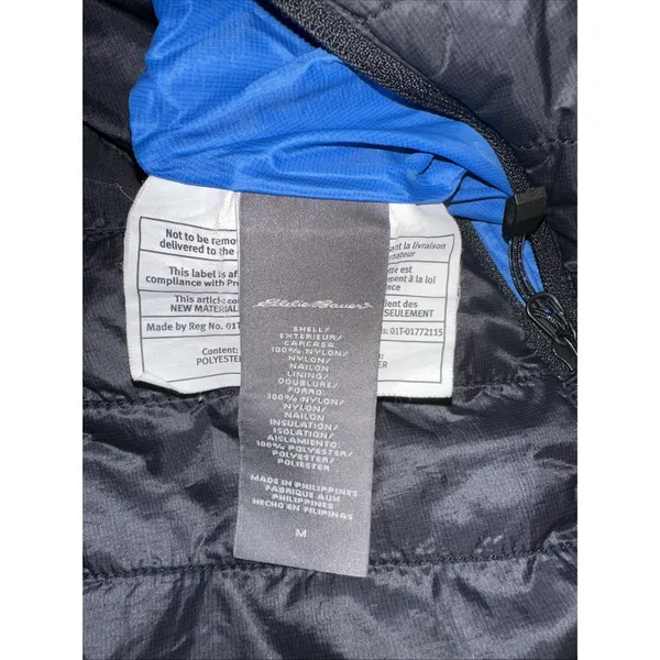 Eddie Bauer First Ascent Light Weight Vest Men's Sz M Black/ Blue Reversible - Image 7