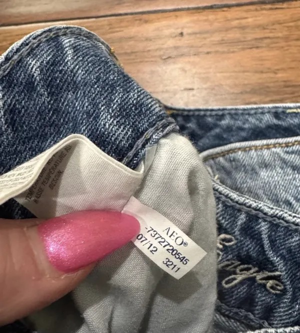 American Eagle Outfitters Vintage Embellished Distressed Denim Shorts - Image 10