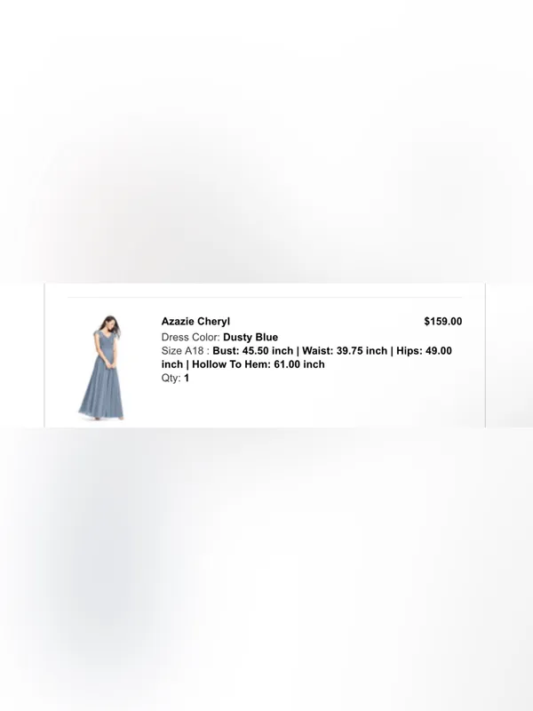 Azazie Cheryl Dress in dusty blue - Image 5