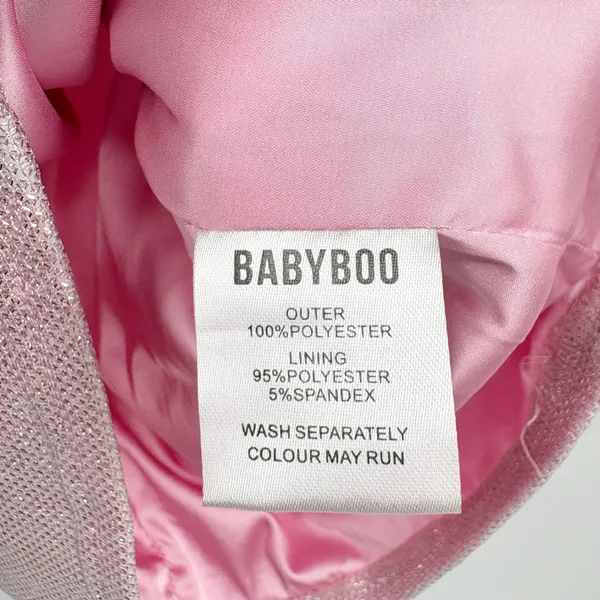 Babyboo Womens Pink Mya Metallic Underwire Cutout Glam Bodycon Mini Dress S - Image 7