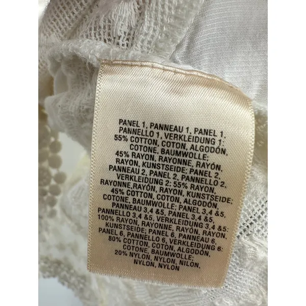 Vanessa Virginia Anthropologie White Lace Patchwork Boho Blouse XS Cottagecore - Image 8