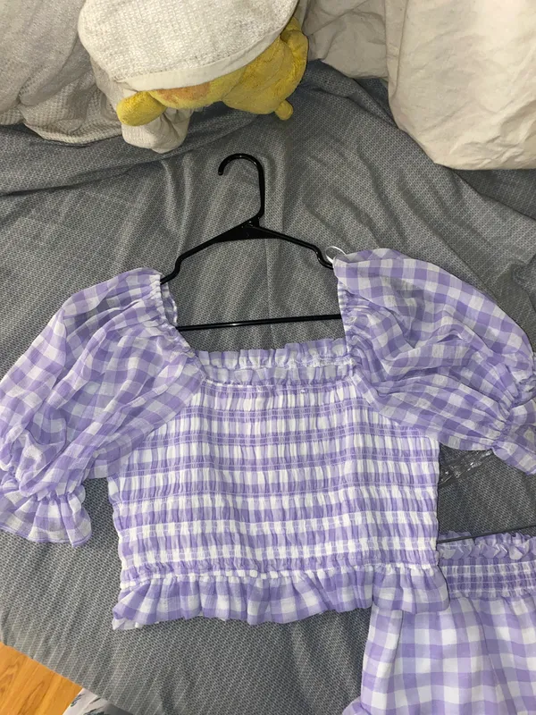 English Factory Purple Gingham Set - Image 5