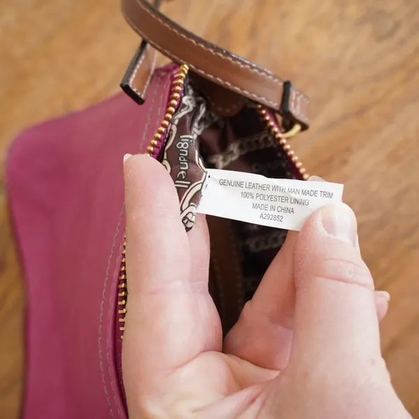 Tignanello Pink Leather Crossbody‎ Bag Organizer Purse Brown Trim Tassel Casual - Image 7