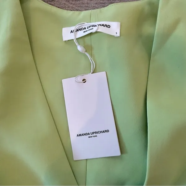 Amanda Uprichard Perrin Lime Pear Button Front Vest Small NWT - Image 3